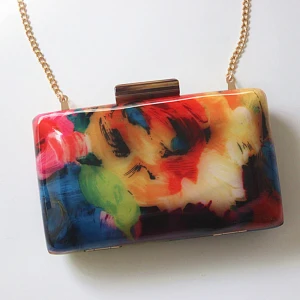 Mode Multifarben Gekritzel Heimkehr Abend Clutch Tasche 2018