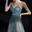 Modern / Fashion Sexy Pool Blue Graduation Dresses 2018 A-Line / Princess Tulle Lace-up Backless Short Strapless Homecoming Formal Dresses