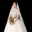 Fée Des Fleurs Blanche Voile De Mariée 2020 Tulle Dentelle Fleur Appliques Chapel Train Mariage Accessorize
