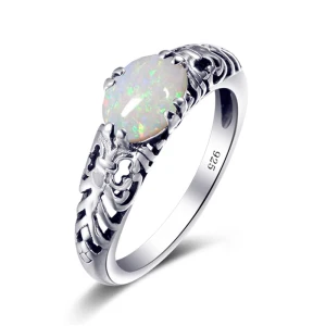 Klassieke Elegante Zilveren Bloem Ringen 2019 Kristal Maan Verzilverd Kerk Accessoires Ring