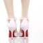 Chic / Beautiful 2017 9 cm White Casual PU Appliques High Heels Stiletto Heels Pumps 9 cm Wedding Shoes