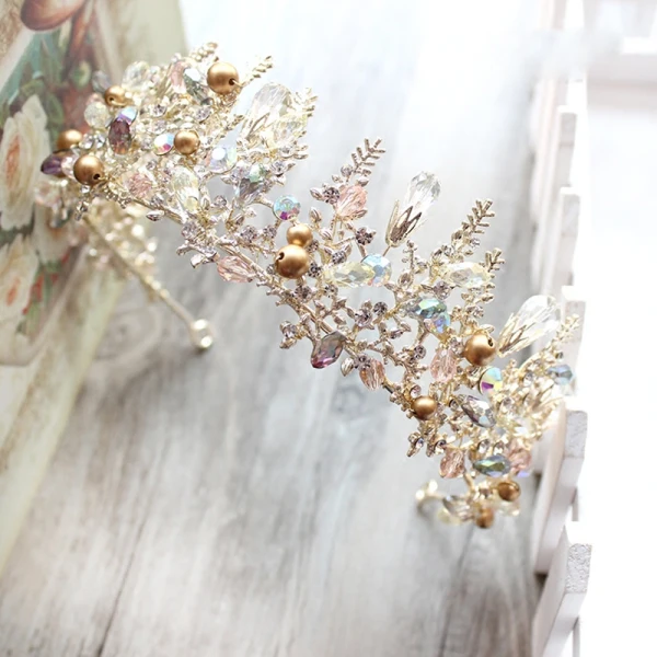 Chic / Beautiful Silver Bridal Jewelry 2017 Metal Handmade Beading Pearl Rhinestone Wedding Prom Headpieces Accessories