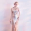 Scintillantes Champagne Robe De Soirée 2017 Trompette / Sirène Perlage Glitter Perle Paillettes Soirée Robe De Ceremonie