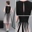 Classic Elegant Black Graduation Dresses 2017 A-Line / Princess U-Neck Tulle Buttons Striped Homecoming Formal Dresses