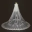 Chic / Beautiful Ivory Tulle Lace Cathedral Train Appliques Wedding Veils 2018