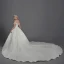 Glitzernden Bling Bling Weiß Ballkleid Brautkleider / Hochzeitskleider 2020 Gekreuzte Träger Off Shoulder Rückenfreies Perlenstickerei Pailletten Kapelle-Schleppe Hochzeit