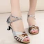 Modern / Fashion Gold Latin Dance Shoes 2020 X-Strap 5 cm Dancing Prom Low Heels / Kitten Heels Sandals Womens Shoes