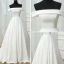 Simple Blanche Mariage 2017 Princesse Bustier Bretelles croisées Rayé Dos Nu Lanières Tribunal Train Robe De Mariée
