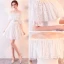Chic / Beautiful 2017 White Graduation Dresses Strapless Lace Backless Pierced Homecoming Formal Dresses