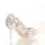 Schöne Weiß 2018 7 cm Hochhackige Spitzschuh Perlenstickerei Kristall Strass Hochzeit Ball Stilettos Brautschuhe