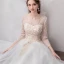 Chic / Beautiful White Evening Dresses  2019 A-Line / Princess U-Neck Lace Tulle Appliques Backless Embroidered Beach Church Formal Dresses