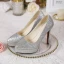 Mode Guld Brudskor 2019 12 cm Polyester Glittriga / Glitter Paljetter Pumps Spetsiga Bröllop Högklackade