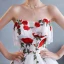 Modest / Simple White Lace Flower Prom Dresses 2022 A-Line / Princess Off-The-Shoulder Sleeveless Backless Floor-Length / Long Formal Dresses