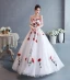 Modest / Simple White Lace Flower Prom Dresses 2022 A-Line / Princess Off-The-Shoulder Sleeveless Backless Floor-Length / Long Formal Dresses