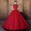 Vintage Ballkleider 2018 Ballkleid Stehkragen Ärmel Perlenstickerei Lange Rüschen Rückenfreies Festliche Kleider