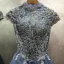 Vintage Ballkleider 2018 Ballkleid Stehkragen Ärmel Perlenstickerei Lange Rüschen Rückenfreies Festliche Kleider
