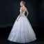 Affordable White Wedding Dresses 2018 Ball Gown Sweetheart Sleeveless Backless Appliques Lace Ruffle Floor-Length / Long