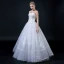 Affordable White Wedding Dresses 2018 Ball Gown Sweetheart Sleeveless Backless Appliques Lace Ruffle Floor-Length / Long
