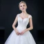Affordable White Wedding Dresses 2018 A-Line / Princess Shoulders Sleeveless Backless Appliques Lace Beading Ruffle Floor-Length / Long