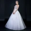 Affordable White Wedding Dresses 2018 Ball Gown Sweetheart Sleeveless Backless Gold Appliques Lace Beading Ruffle Floor-Length / Long