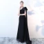 Abordable Blanche Chiffon Robe De Soirée 2018 Trompette / Sirène Une épaule Noeud Sans Manches Watteau Train Dos Nu Robe De Ceremonie