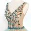 Chic / Beautiful Champagne Prom Dresses 2018 Ball Gown V-Neck Sleeveless Appliques Flower Beading Rhinestone Sash Floor-Length / Long Ruffle Backless Formal Dresses