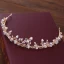 Chic / Belle Doré Ivoire Bijoux Mariage 2018 Métal Perle Cristal Faux Diamant Tiare Boucles D'Oreilles Un Collier Accessorize