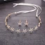 Proste / Simple Złote Biżuteria Ślubna 2018 Metal Rhinestone Kolczyki Koronki Ozdoby Do Włosów Akcesoria