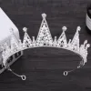 Sparkly Silver Bridal Jewelry 2018 Metal Pearl Rhinestone Tiara Accessories