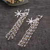 Sparkly Silver Bridal Jewelry 2018 Metal Pearl Crystal Rhinestone Beading Tiara Earrings Accessories