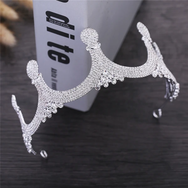 Luxury / Gorgeous Silver Bridal Jewelry 2018 Metal Rhinestone Tiara Earrings Accessories