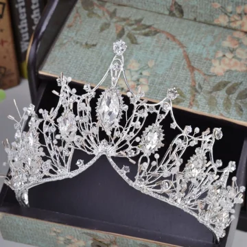 Chic Belle Argenté Bijoux Mariage 2018 Métal Perlage Cristal Faux Diamant Tiare Mariage Accessorize