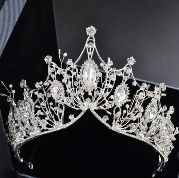 Chic / Beautiful Silver Bridal Jewelry 2018 Metal Beading Crystal Rhinestone Tiara Wedding Accessories