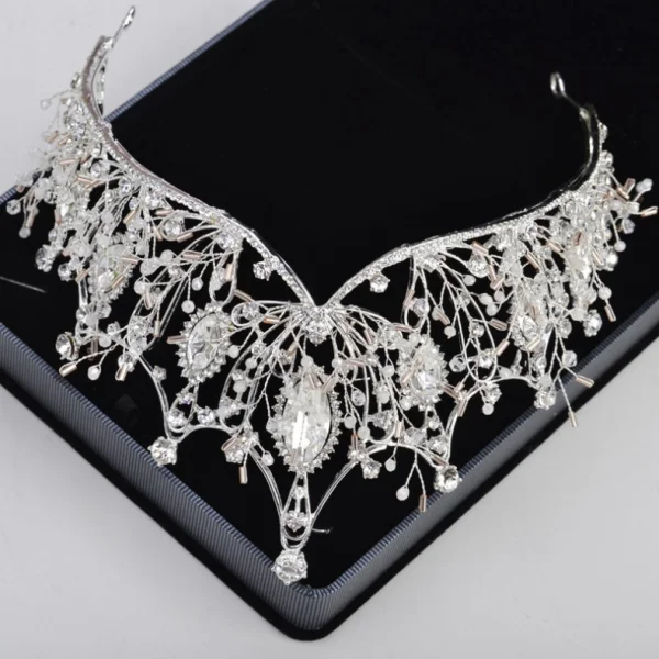 Chic / Beautiful Silver Bridal Jewelry 2018 Metal Beading Crystal Rhinestone Tiara Wedding Accessories