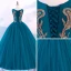Chic / Beautiful Ink Blue Prom Dresses 2018 Ball Gown Scoop Neck Sleeveless Rhinestone Floor-Length / Long Ruffle Backless Formal Dresses