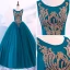 Chic / Beautiful Ink Blue Prom Dresses 2018 Ball Gown Scoop Neck Sleeveless Rhinestone Floor-Length / Long Ruffle Backless Formal Dresses