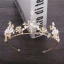 Chic / Beautiful Gold Metal Accessories 2018 Pearl Crystal Rhinestone Tiara Earrings Wedding Bridal Jewelry