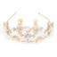 Chic / Beautiful Gold Metal Accessories 2018 Pearl Crystal Rhinestone Tiara Earrings Wedding Bridal Jewelry