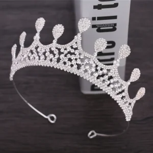 Glitter Zilveren Metaal Bruidssieraden 2018 Rhinestone Tiara Huwelijk Accessoires
