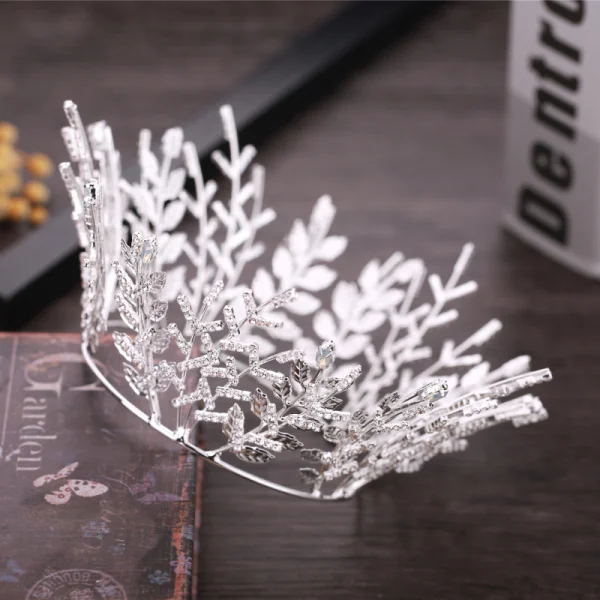 Modest / Simple Silver Metal Bridal Jewelry 2018 Rhinestone Tiara Wedding Accessories