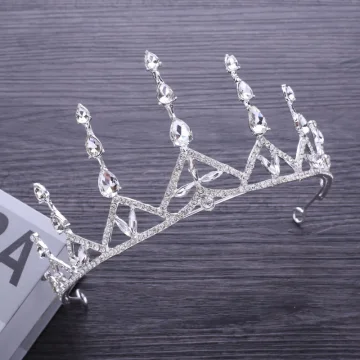 Snygga Fina Silver Metall Brudsmycken 2018 Rhinestone Tiara Bröllop Tillbehör