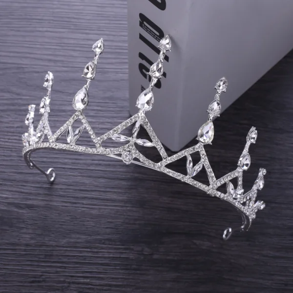 Chic / Belle Argenté Métal Bijoux Mariage 2018 Faux Diamant Tiare Mariage Accessorize