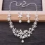 Chic / Beautiful Silver Metal Bridal Jewelry 2018 Pearl Rhinestone Earrings Necklace Tiara Wedding Accessories