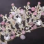 Snygga / Fina Godis Rosa Brudsmycken 2018 Metall Kristall Rhinestone Örhängen Tiara Tillbehör
