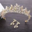 Snygga / Fina Godis Rosa Brudsmycken 2018 Metall Kristall Rhinestone Örhängen Tiara Tillbehör