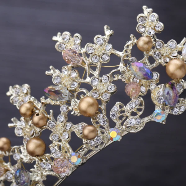 Snygga / Fina Godis Rosa Brudsmycken 2018 Metall Kristall Rhinestone Örhängen Tiara Tillbehör