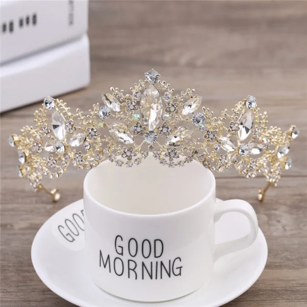 Fine Gull Bryllup Tilbehør 2018 Metall Rhinestone Tiara