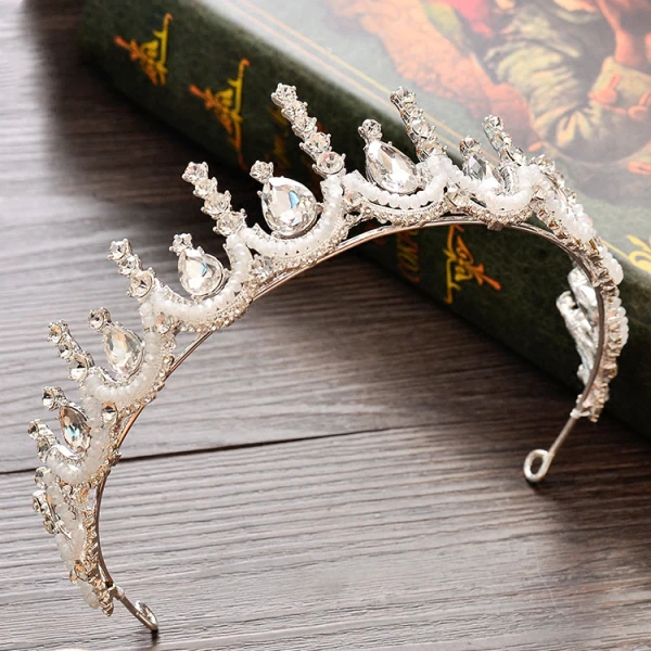 Chic / Belle Argenté Métal Accessorize 2018 Cristal Faux Diamant Tiare Boucles D'Oreilles Bijoux Mariage