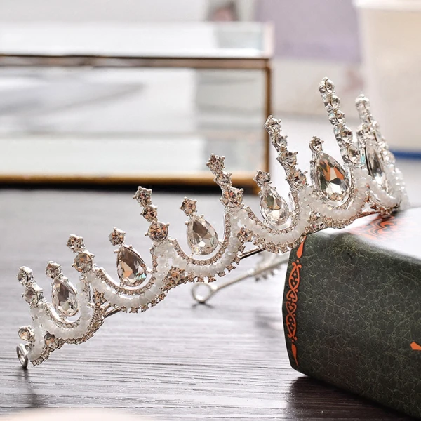 Chic / Belle Argenté Métal Accessorize 2018 Cristal Faux Diamant Tiare Boucles D'Oreilles Bijoux Mariage