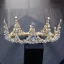 Luksusowe Złote Metal Akcesoria 2018 Kryształ Rhinestone Frezowanie Perła Tiara Kolczyki Biżuteria Ślubna